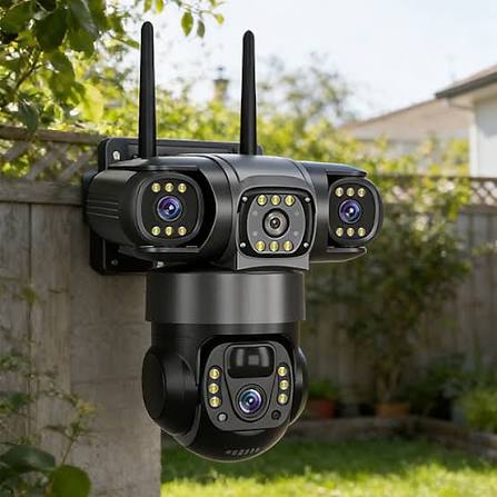 PTZ 4-lens CCTV package – 360° industrial grade coverage